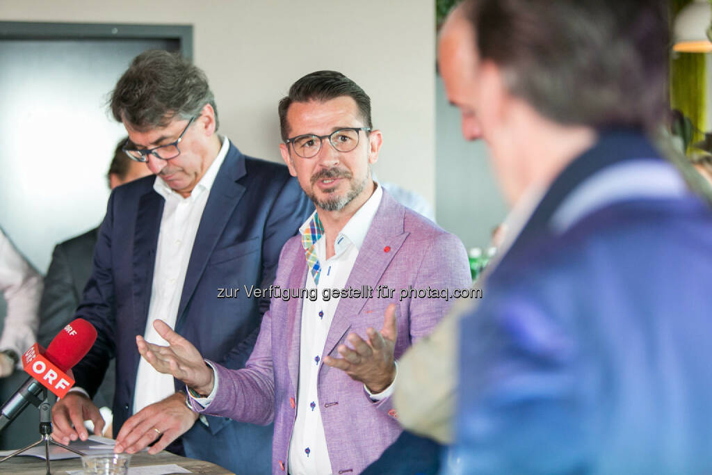 Stefan Pierer (CEO KTM Industries), Roman Sindelar, Alex Vogel, Philip Rusch, © Martina Draper (27.07.2016) 