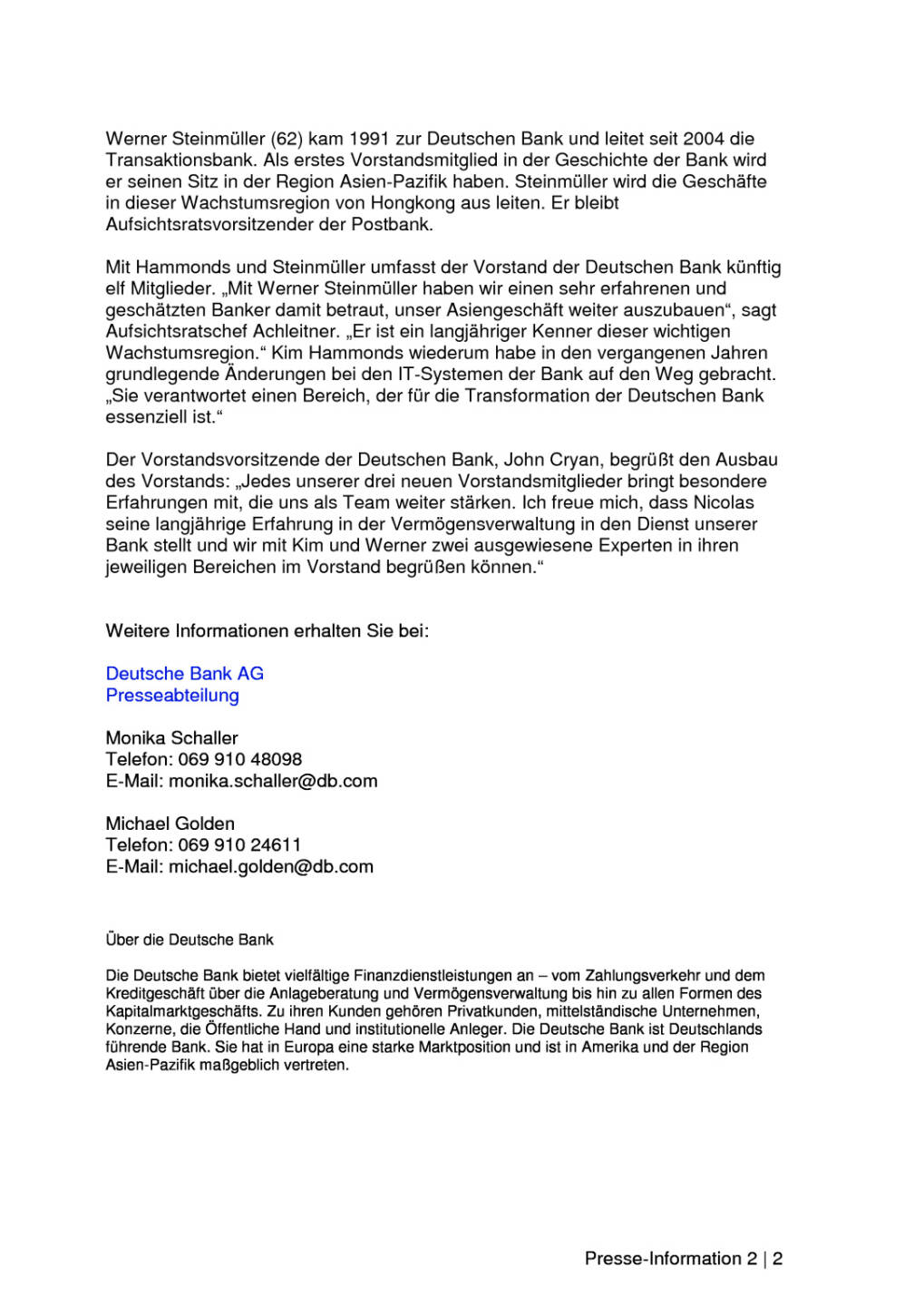 Deutsche Bank: Neue Vorstände, Seite 2/2, komplettes Dokument unter http://boerse-social.com/static/uploads/file_1522_deutsche_bank_neue_vorstande.pdf