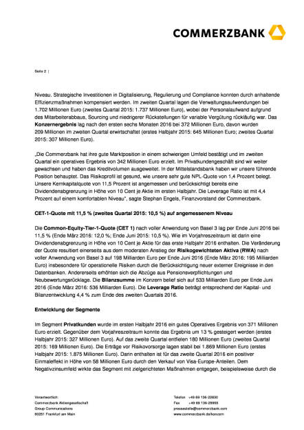 Commerzbank: gute Marktposition in schwierigem Umfeld, Seite 2/8, komplettes Dokument unter http://boerse-social.com/static/uploads/file_1539_commerzbank_gute_marktposition_in_schwierigem_umfeld.pdf (02.08.2016) 