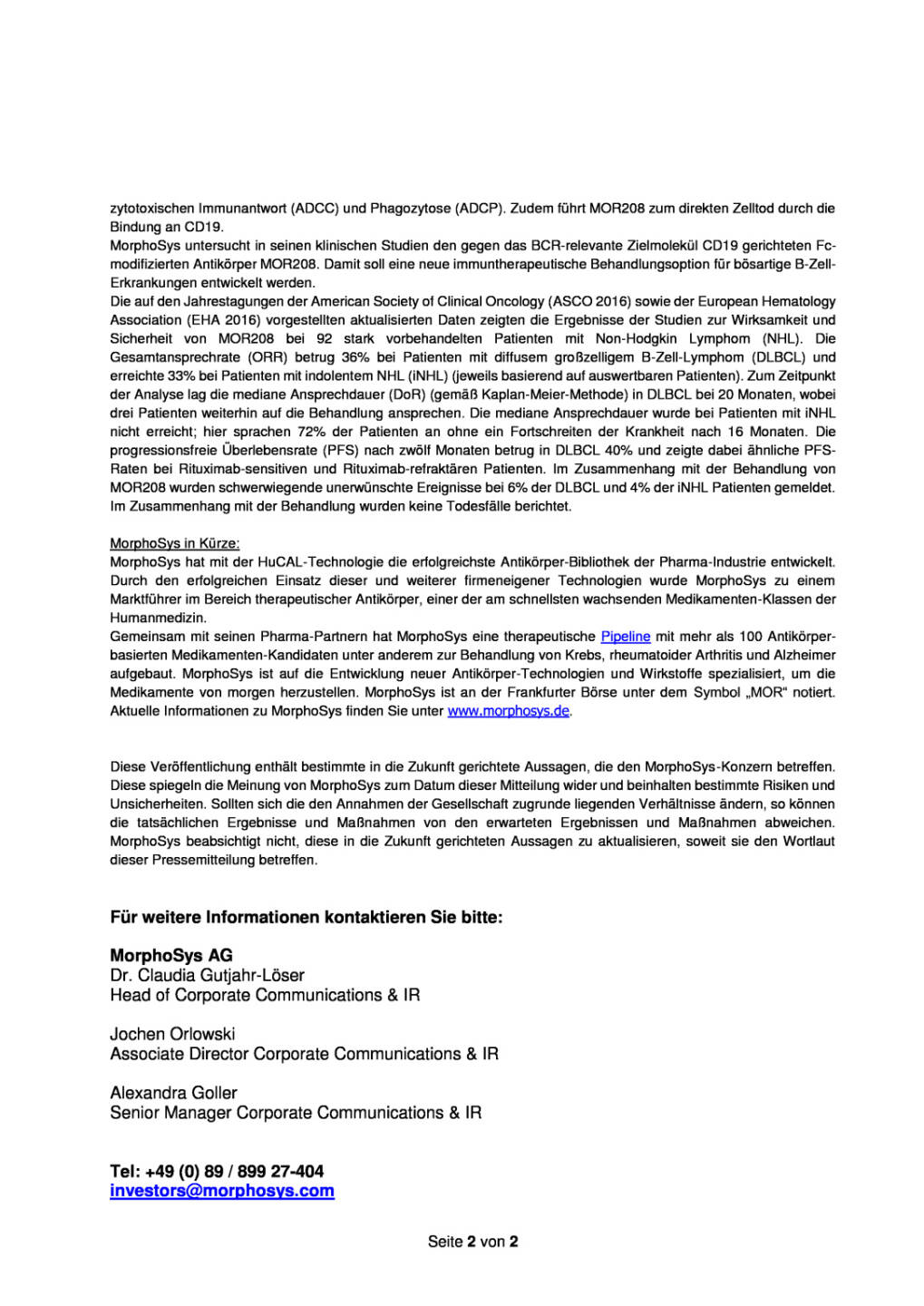 MorphoSys: L-MIND-Kombinationsstudie, Seite 2/2, komplettes Dokument unter http://boerse-social.com/static/uploads/file_1558_morphosys_l-mind-kombinationsstudie.pdf