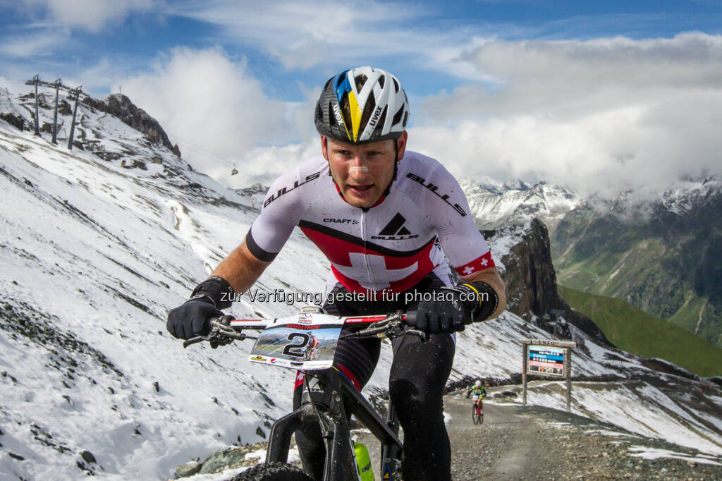 Urs Huber (Team Bulls, Schweiz) gewinnt den 22. Ischgl Ironbike MTB-Marathon : Fotocredit: TVB Paznaun-Ischgl, © Aussendung (08.08.2016) 