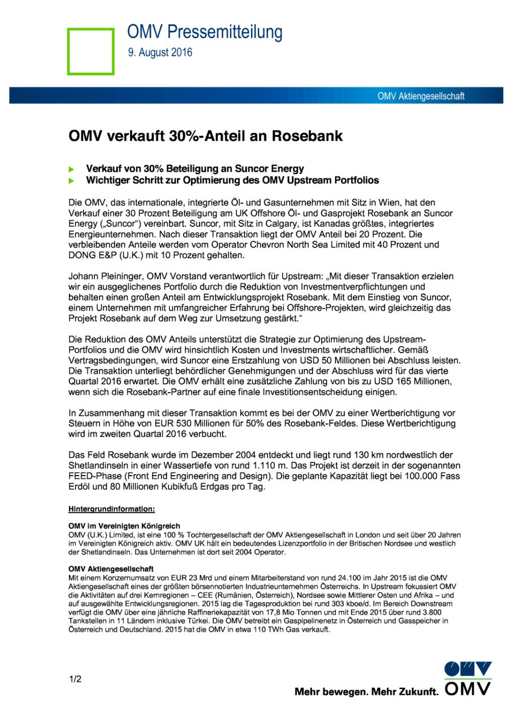 OMV verkauft 30%-Anteil an Rosebank, Seite 1/2, komplettes Dokument unter http://boerse-social.com/static/uploads/file_1591_omv_verkauft_30-anteil_an_rosebank.pdf