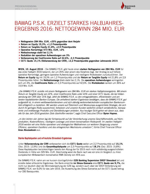 Bawag P.S.K. Halbjahresergebnis, Seite 1/10, komplettes Dokument unter http://boerse-social.com/static/uploads/file_1597_bawag_psk_halbjahresergebnis.pdf (10.08.2016) 