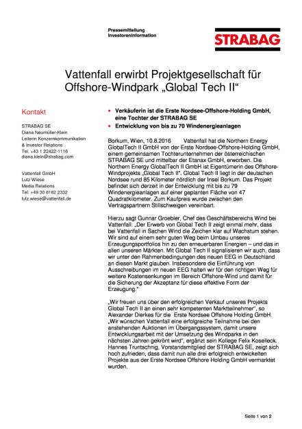 Strabag: Vattenfall/Global Tech II, Seite 1/2, komplettes Dokument unter http://boerse-social.com/static/uploads/file_1604_strabag_vattenfallglobal_tech_ii.pdf (10.08.2016) 