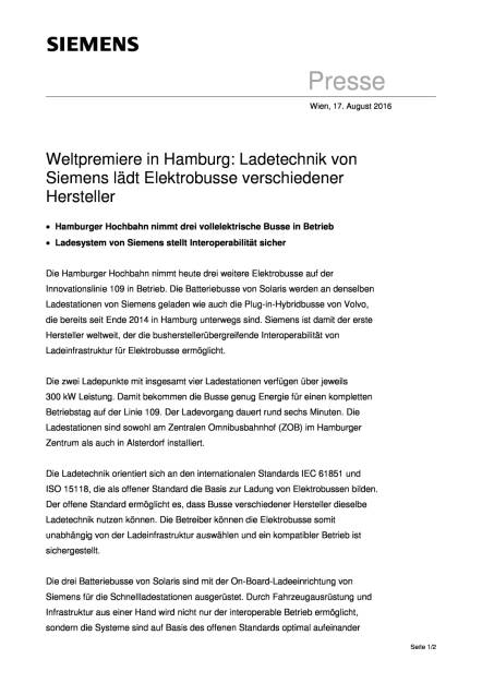 Siemens: Ladetechnik Elektrobusse, Seite 1/2, komplettes Dokument unter http://boerse-social.com/static/uploads/file_1628_siemens_ladetechnik_elektrobusse.pdf (17.08.2016) 