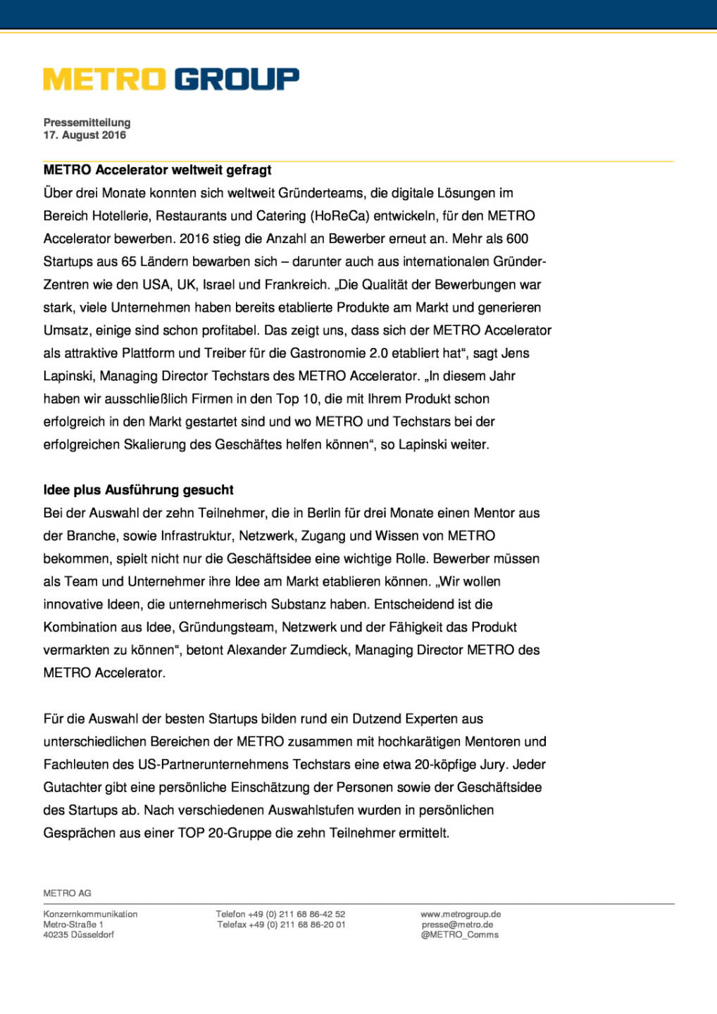 Metro Accelerator und Techstars: Gastronomie 2.0, Seite 2/3, komplettes Dokument unter http://boerse-social.com/static/uploads/file_1627_metro_accelerator_und_techstars_gastronomie_20.pdf
