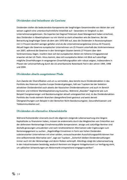 Degroof Petercam: Dividendenstrategien im magischen Dreieck, Seite 2/3, komplettes Dokument unter http://boerse-social.com/static/uploads/file_1632_degroof_petercam_dividendenstrategien_im_magischen_dreieck.pdf (17.08.2016) 