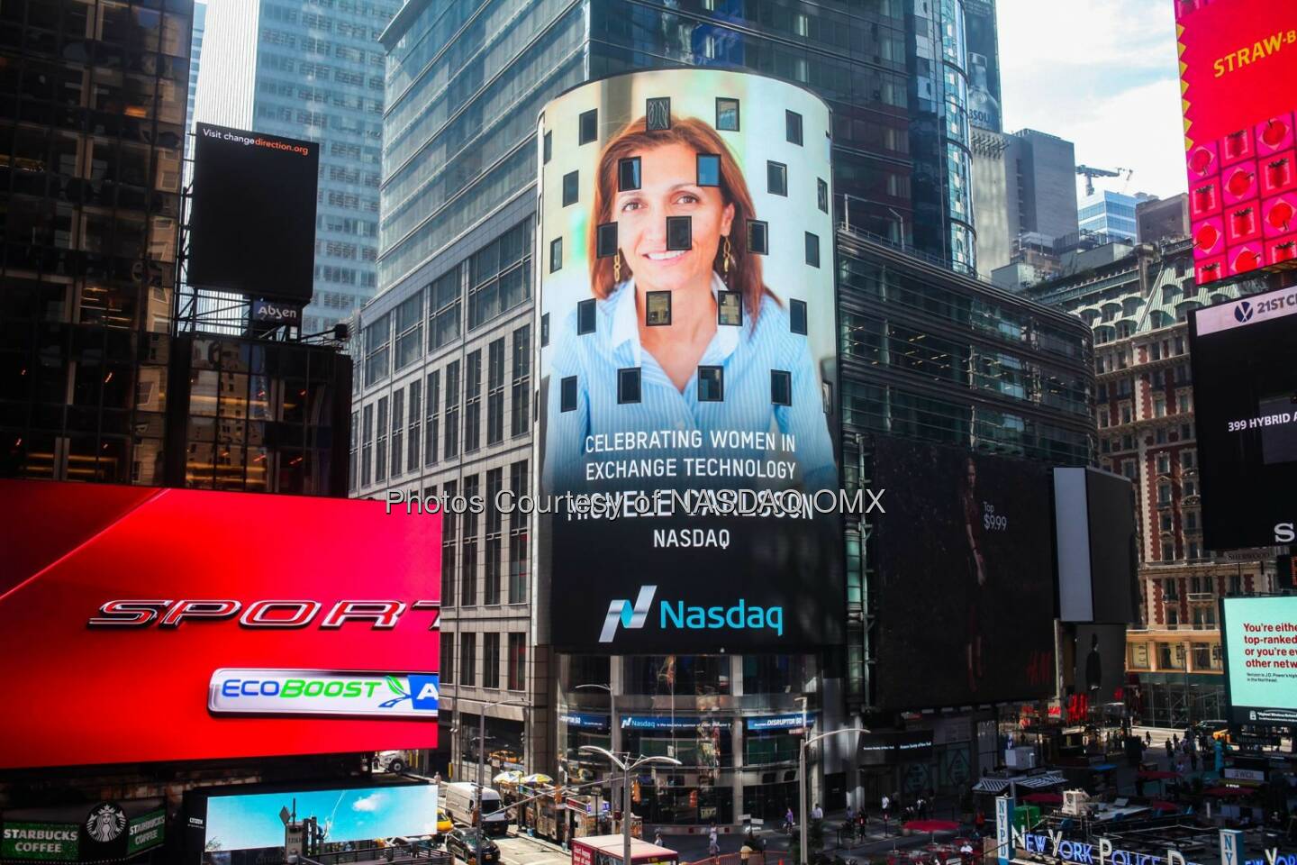 Celebrating our own Michele Carlsson, live in Times Square #WomeninTech - Read how she has become a driving force of our Tech business in the Middle East & Africa:http://spr.ly/6182BNLog  Source: http://facebook.com/NASDAQ