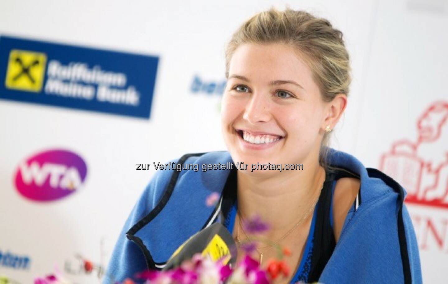 Eugenie Bouchard macht ihr Versprechen wahr und kommt zum Generali Ladies Linz 2016 : Fotocredit: GEPA pictures