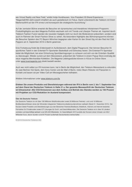 Deutsche Telekom: IFA 2016, Seite 2/2, komplettes Dokument unter http://boerse-social.com/static/uploads/file_1684_deutsche_telekom_ifa_2016.pdf (29.08.2016) 
