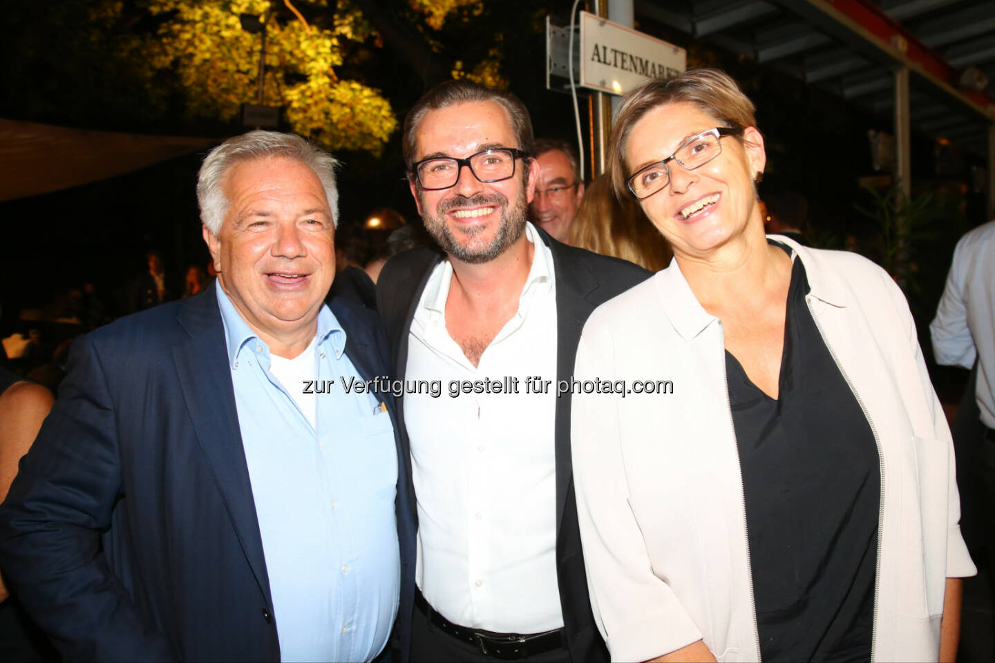 Wolfgang Fellner (Mediengruppe Österreich), Clemens Pig und Karin Thiller (APA)