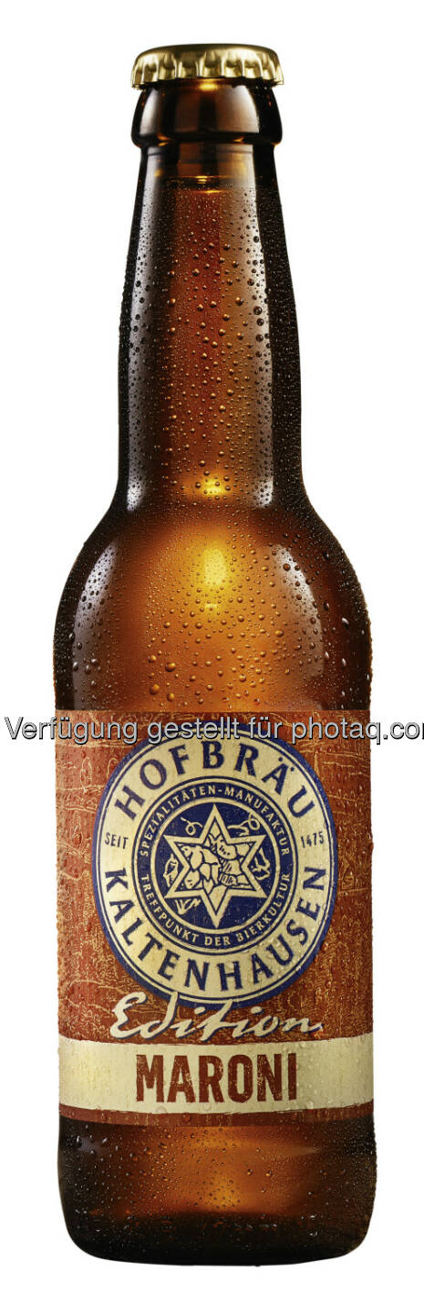 Edition Maroni : Der Herbst kommt mit „Edition Maroni“ aus der Spezialitäten-Manufaktur Hofbräu Kaltenhausen : Fotocredit: Brau Union Österreich