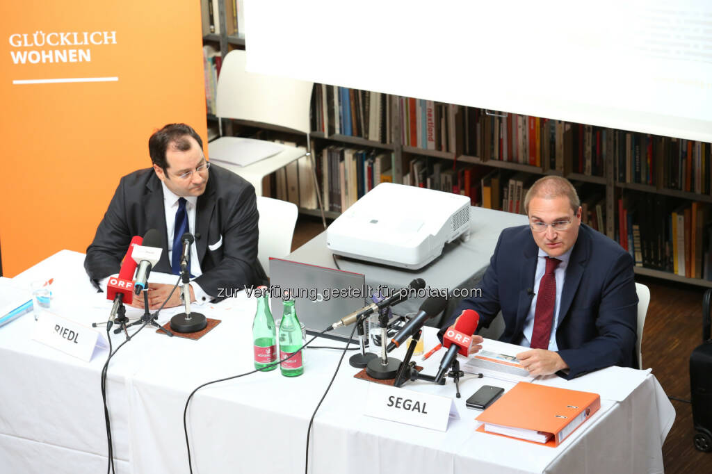 Daniel Riedl (CEO), Andreas Segal (stv. CEO, CFO), © Buwog AG/APA-Fotoservice/Schedl (31.08.2016)