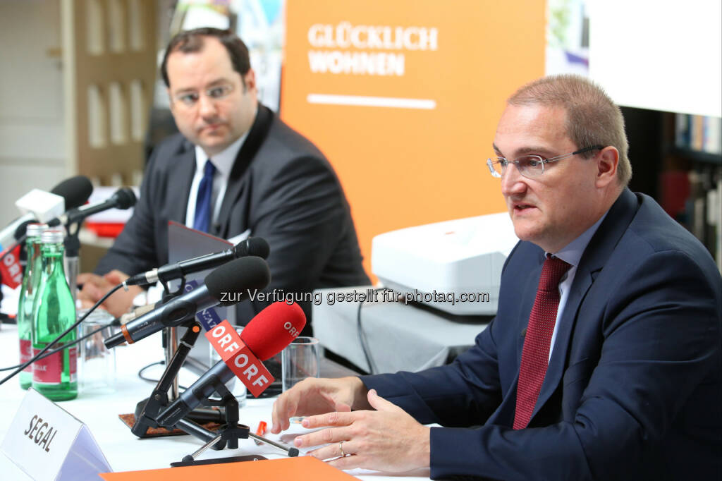 Daniel Riedl (CEO), Andreas Segal (stv. CEO, CFO), © Buwog AG/APA-Fotoservice/Schedl (31.08.2016) 