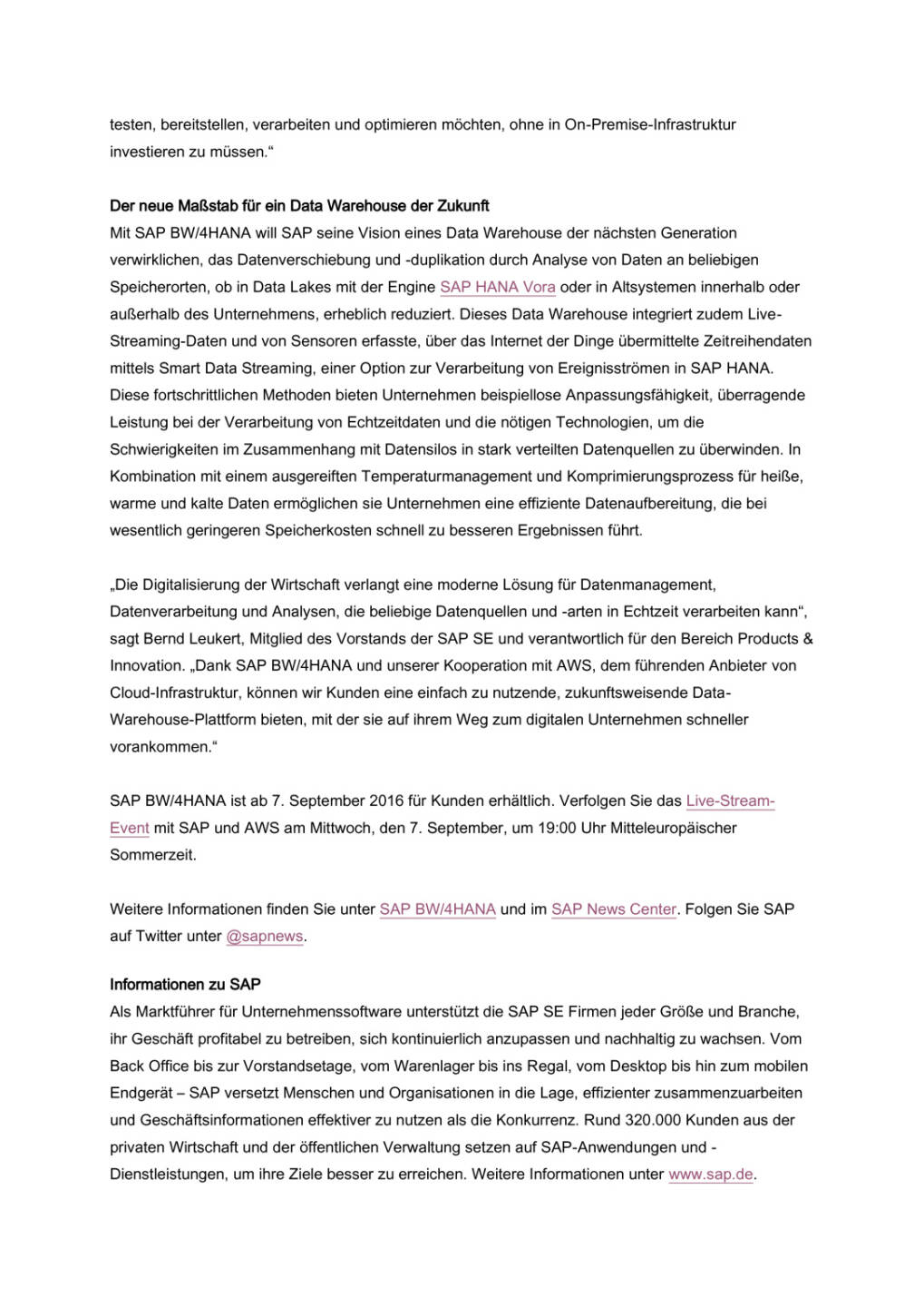 SAP modernisiert Data Warehousing, Seite 3/4, komplettes Dokument unter http://boerse-social.com/static/uploads/file_1697_sap_modernisiert_data_warehousing.pdf