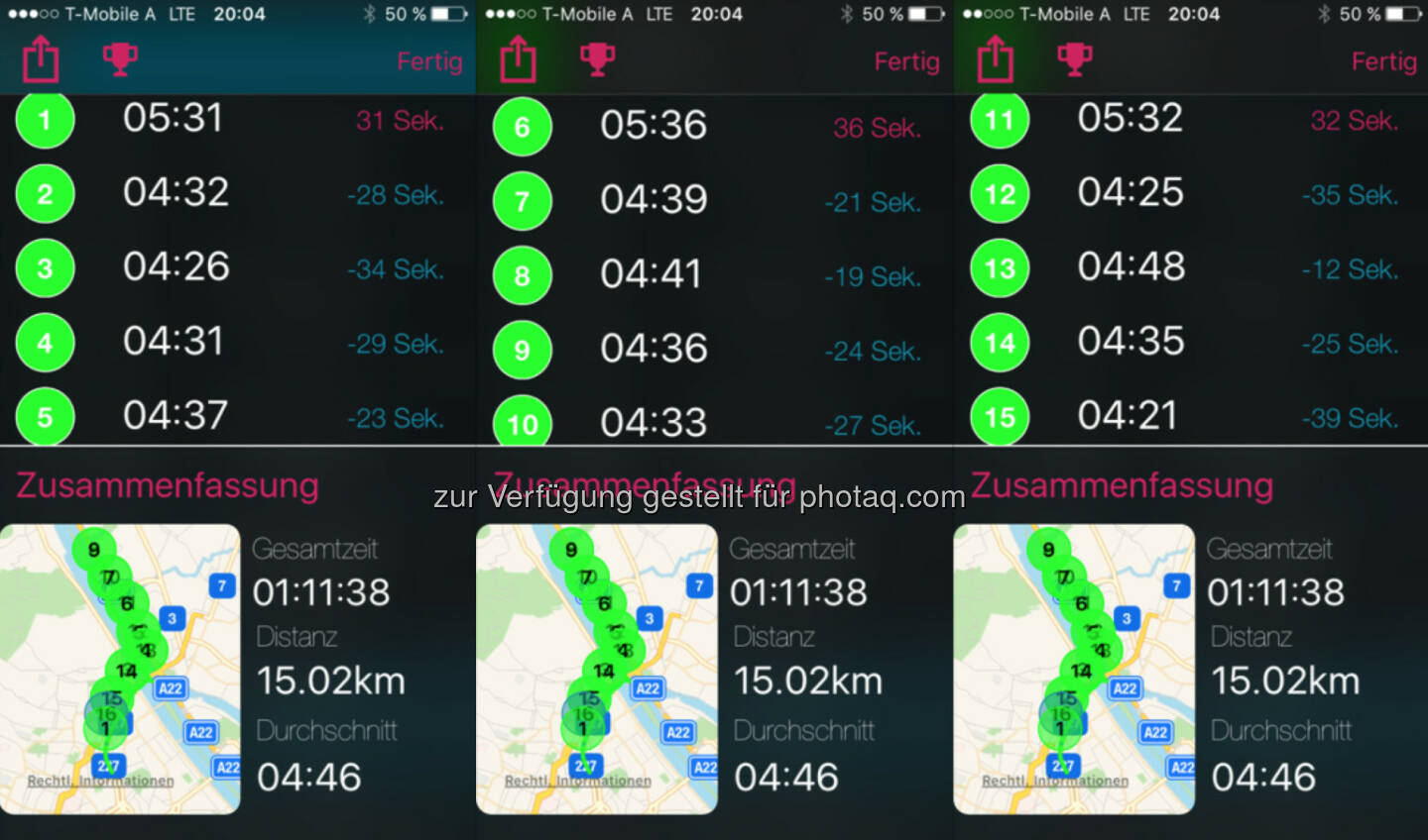 Immer 1x langsam und dann 4x in ca. 4:35