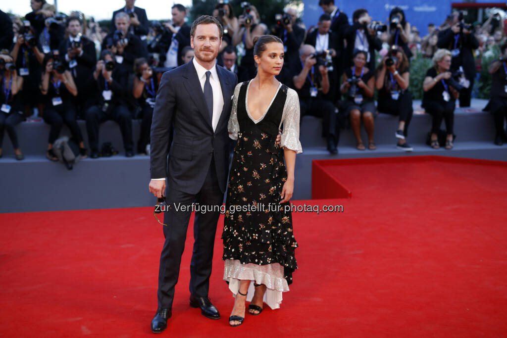 Michael Fassbender, Alicia Vikander : Weltpremiere von „The Light Between Oceans“ im Rahmen der 73. Filmfestspiele von Venedig : Fotocredit: Constantin Film, © Aussendung (02.09.2016) 