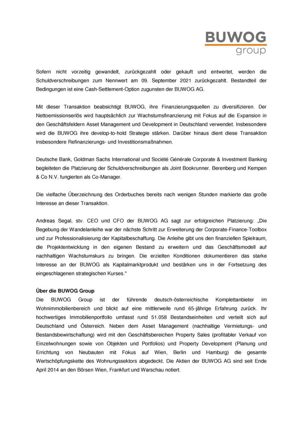 Buwog: Aufnahme in ATX five, Seite 2/5, komplettes Dokument unter http://boerse-social.com/static/uploads/file_1745_buwog_aufnahme_in_atx_five.pdf