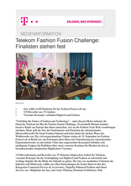 Telekom Fashion Fusion Challenge, Seite 1/2, komplettes Dokument unter http://boerse-social.com/static/uploads/file_1746_telekom_fashion_fusion_challenge.pdf (08.09.2016) 