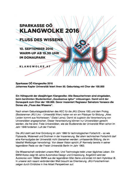 Sparkasse OÖ: Klangwolke 2016, Seite 1/2, komplettes Dokument unter http://boerse-social.com/static/uploads/file_1756_sparkasse_oo_klangwolke_2016.pdf (09.09.2016) 
