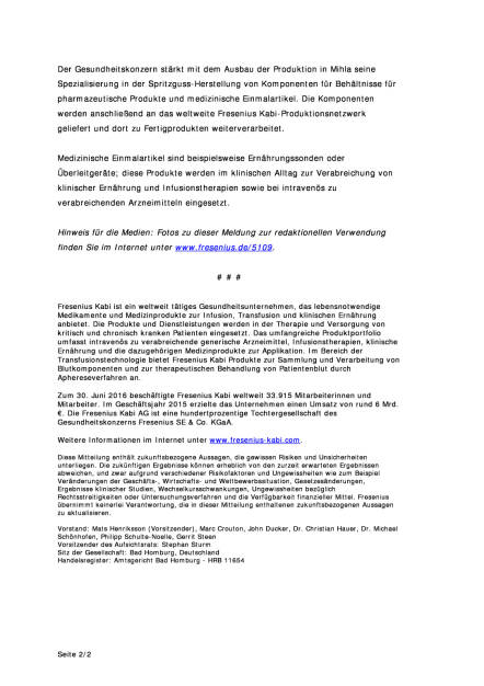 Fresenius Kabi: Produktionsstandort Mihla, Seite 2/2, komplettes Dokument unter http://boerse-social.com/static/uploads/file_1757_fresenius_kabi_produktionsstandort_mihla.pdf (09.09.2016) 