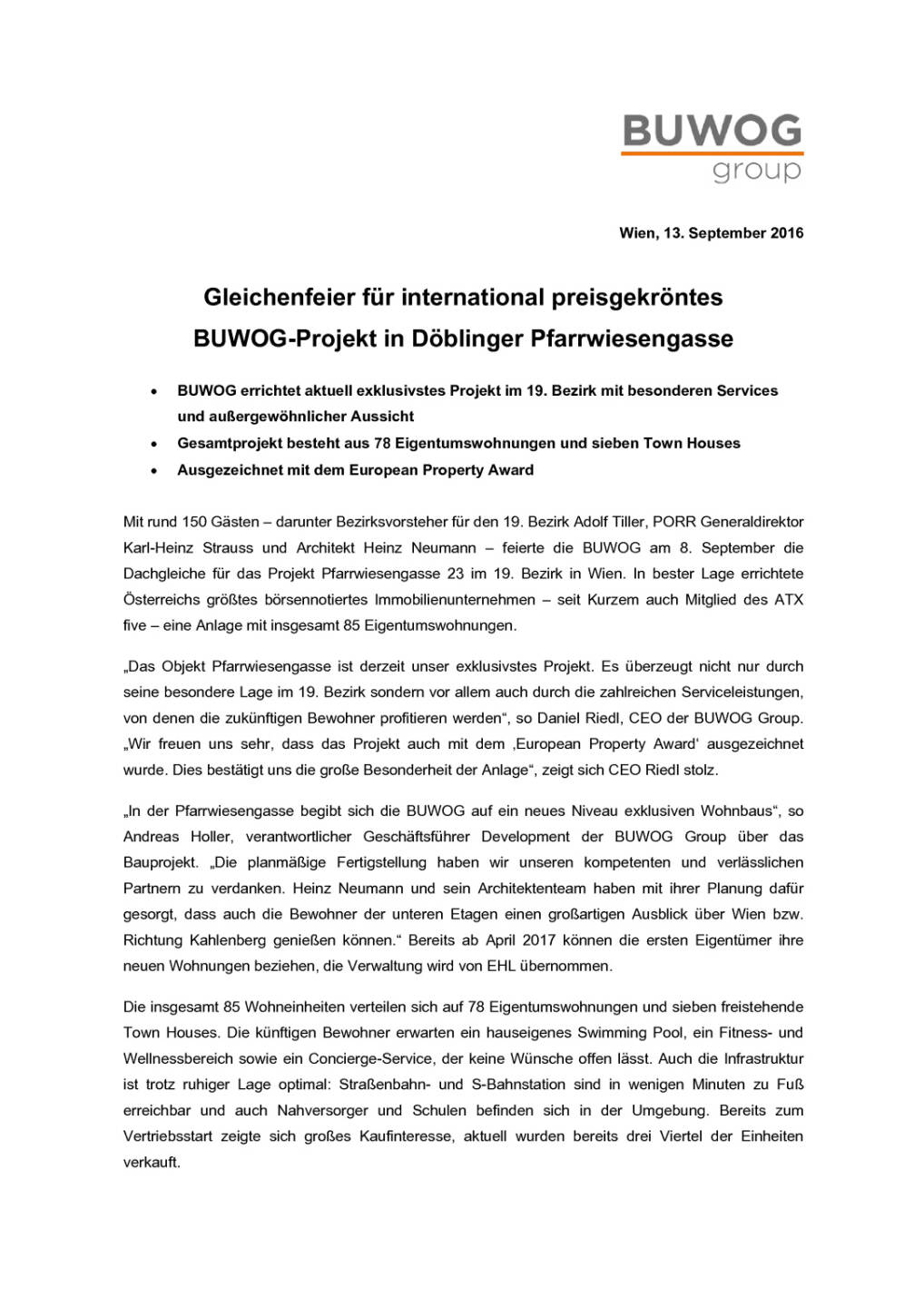 Buwog Gleichenfeier Wien Döbling, Seite 1/2, komplettes Dokument unter http://boerse-social.com/static/uploads/file_1767_buwog_gleichenfeier_wien_dobling.pdf