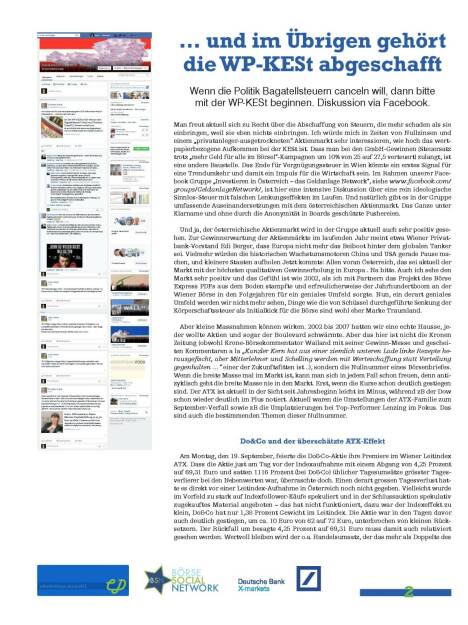 Drastils Börsenbrief  - … und im Übrigen gehört die WP-KESt abgeschafft (20.09.2016) 
