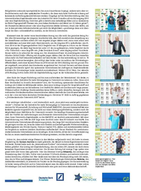 Drastils Börsenbrief - Opening Bells (20.09.2016) 