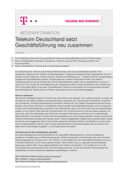 Deutsche Telekom setzt Geschäftsführung neu zusammen, Seite 1/1, komplettes Dokument unter http://boerse-social.com/static/uploads/file_1822_deutsche_telekom_setzt_geschaftsfuhrung_neu_zusammen.pdf (23.09.2016) 
