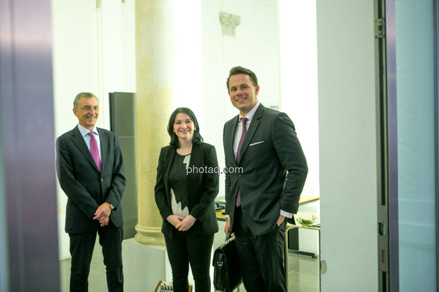 Thomas Birtel (Strabag), Diana Klein (Strabag), Christoph Boschan (Wiener Börse)