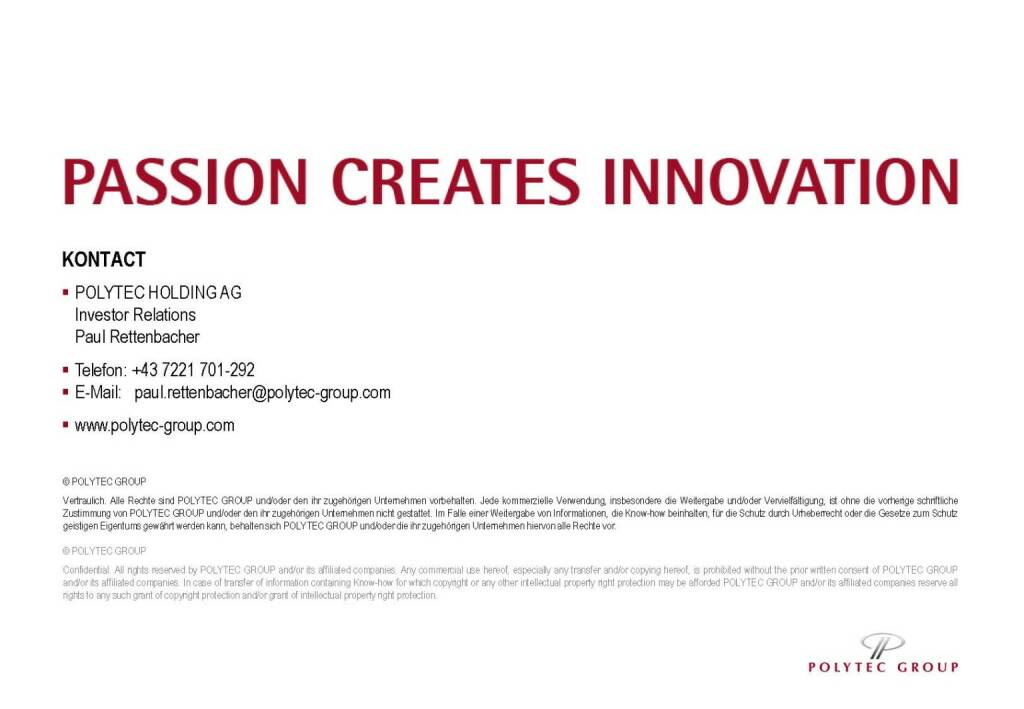 Polytec passion creates innovation (29.09.2016) 