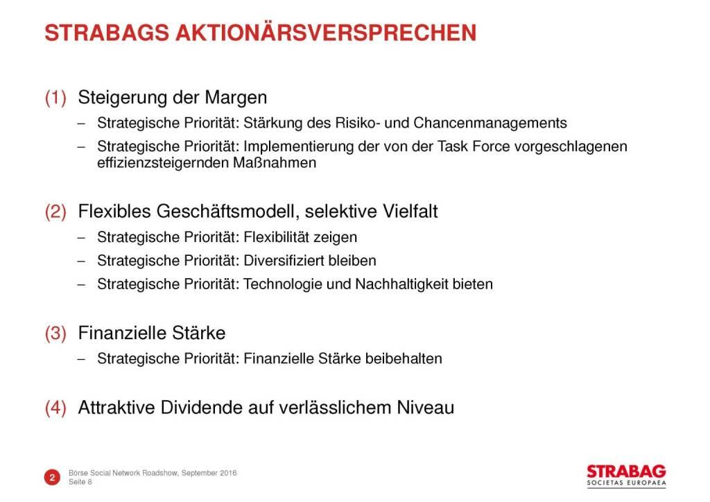 Strabag - Aktionärsversprechen (29.09.2016) 