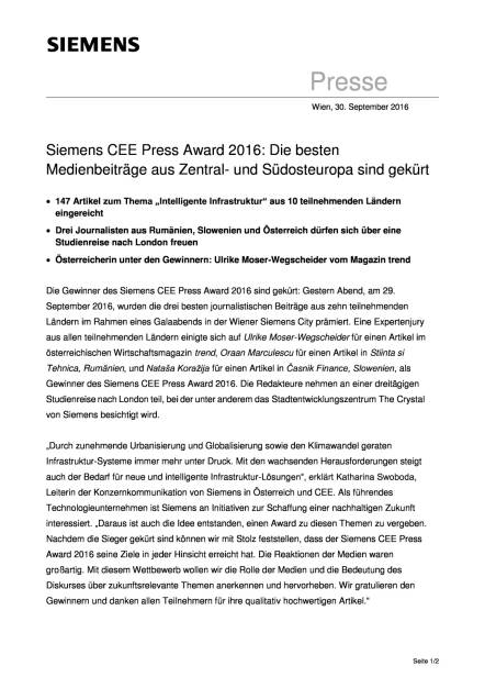 Siemens CEE Press Award 2016, Seite 1/2, komplettes Dokument unter http://boerse-social.com/static/uploads/file_1864_siemens_cee_press_award_2016.pdf (30.09.2016) 