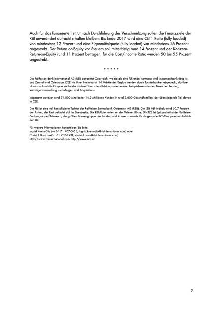 RZB und RBI fassen Grundsatzbeschluss zur Verschmelzung, Seite 2/2, komplettes Dokument unter http://boerse-social.com/static/uploads/file_1875_rzb_und_rbi_fassen_grundsatzbeschluss_zur_verschmelzung.pdf (05.10.2016) 