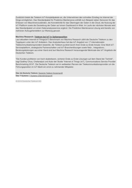 Deutsche Telekom: Internet of Things - eine Plattform für alle, Seite 2/2, komplettes Dokument unter http://boerse-social.com/static/uploads/file_1876_deutsche_telekom_internet_of_things_-_eine_plattform_fur_alle.pdf (06.10.2016) 