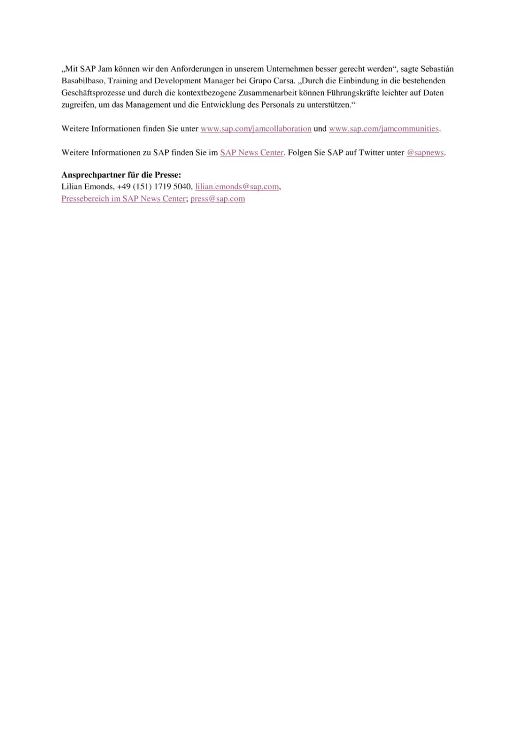 SAP Jam Collaboration: Neue Funktionen für besseren Informationszugriff, Seite 2/2, komplettes Dokument unter http://boerse-social.com/static/uploads/file_1877_sap_jam_collaboration_neue_funktionen_fur_besseren_informationszugriff.pdf