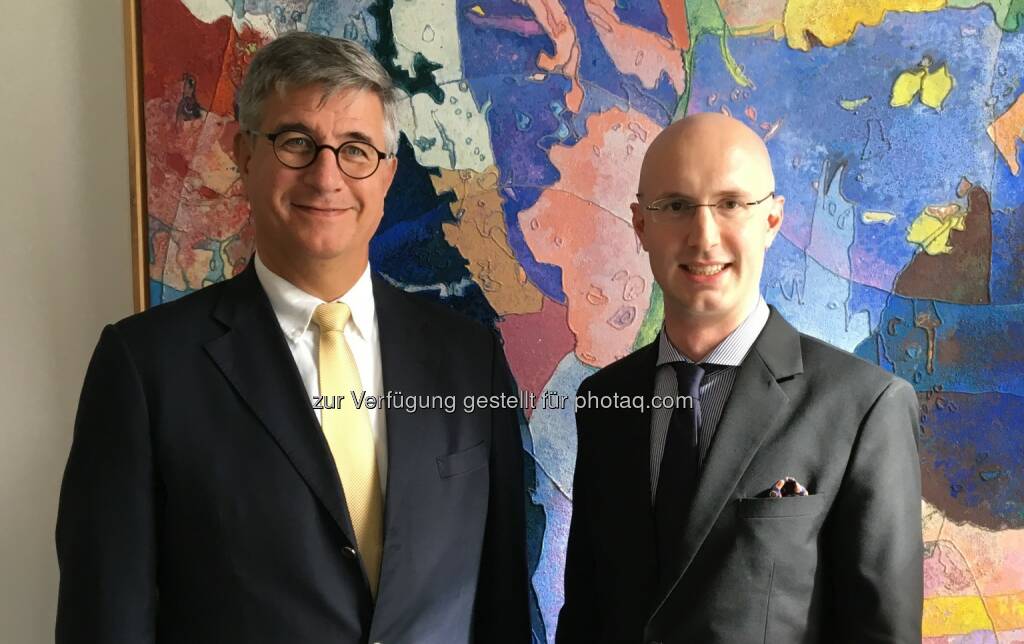 Gerhard Starsich (mc Präsident), Walter Gupfinger (mc GF) : management club Generalversammlung 2016 : Gerhard Starsich wiederbestellt – Walter Gupfinger neuer Geschäftsführer : Fotocredit: management club/Wirtschaftsbund, © Aussender (06.10.2016) 