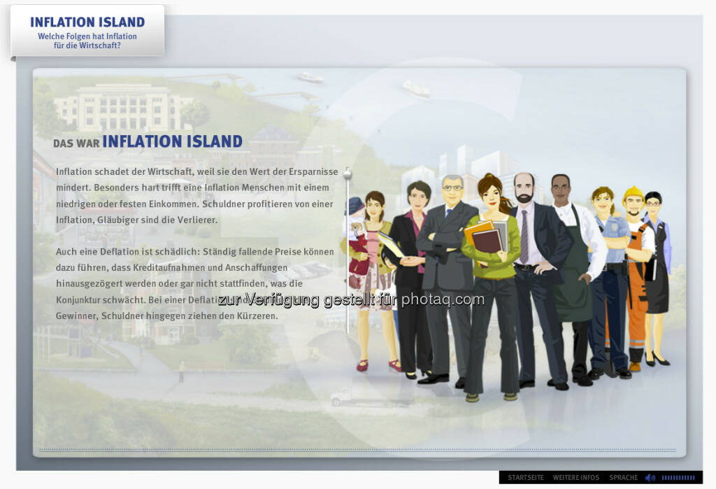 Nach „€conomia – Das Spiel über Geldpolitik“ und „Inflation Island“ (beide aus dem Jahr 2010) ist „Top Floor – Hoch hinaus!“ das dritte Lernspiel, das die EZB und die NZBen des Eurosystems gemeinsam entwickelt haben. Alle drei Spiele können auf der EZB-Website (www.ecb.europa.eu/ecb/educational) in der Rubrik „Lehrmaterial“ sowie auf den Websites der NZBen des Eurosystems abgerufen werden. Auf der Website der EZB stehen die Spiele in 22 Amtssprachen der Europäischen Union zur Verfügung. (28.04.2013) 