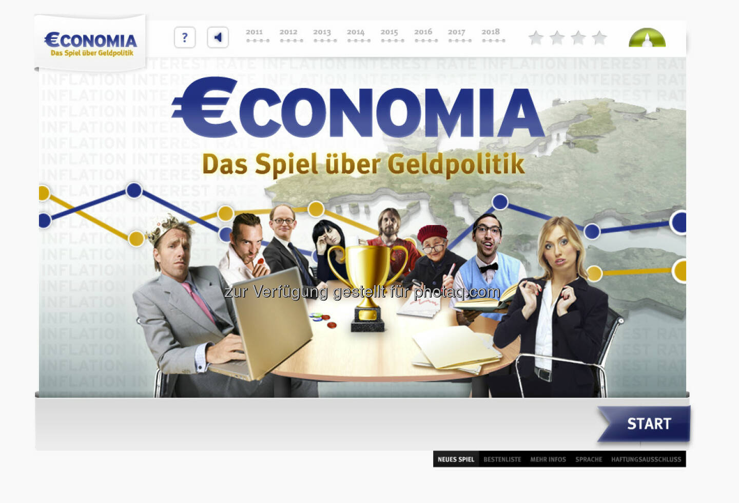 Nach „€conomia – Das Spiel über Geldpolitik“ und „Inflation Island“ (beide aus dem Jahr 2010) ist „Top Floor – Hoch hinaus!“ das dritte Lernspiel, das die EZB und die NZBen des Eurosystems gemeinsam entwickelt haben. Alle drei Spiele können auf der EZB-Website (www.ecb.europa.eu/ecb/educational) in der Rubrik „Lehrmaterial“ sowie auf den Websites der NZBen des Eurosystems abgerufen werden. Auf der Website der EZB stehen die Spiele in 22 Amtssprachen der Europäischen Union zur Verfügung.