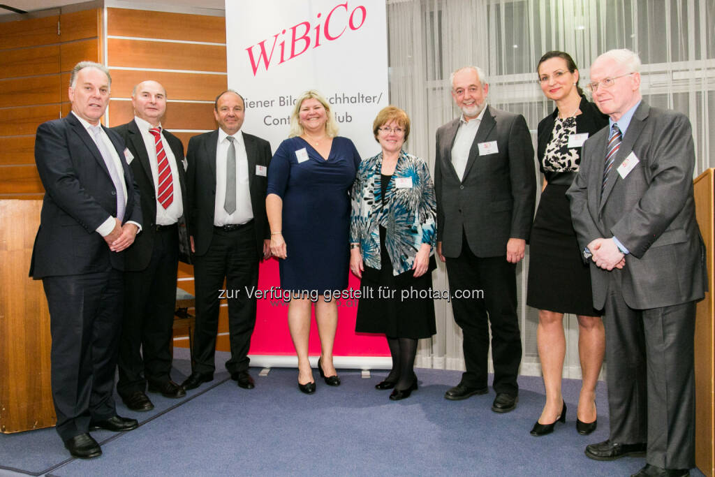 Gottfried Rupp, Karl Hacker, Karl Hausch, Katharina Holzapfel, Judith Masopust, Gerhard Jop, Birgit Hölzl-Zech, Gerhard Zavis (WiBiCo-Vorstands-/Beiratsteam) : WiBiCo – der Wiener Bilanzbuchhalter/Controller Klub – wird 50 : Fotocredit: WiBiCo/Controller Klub/APA-Fotoservice/Rastegar, © Aussendung (17.10.2016) 