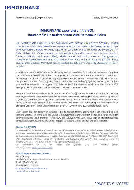 Immofinanz expandiert mit Vivo!, Seite 1/1, komplettes Dokument unter http://boerse-social.com/static/uploads/file_1915_immofinanz_expandiert_mit_vivo.pdf (20.10.2016) 