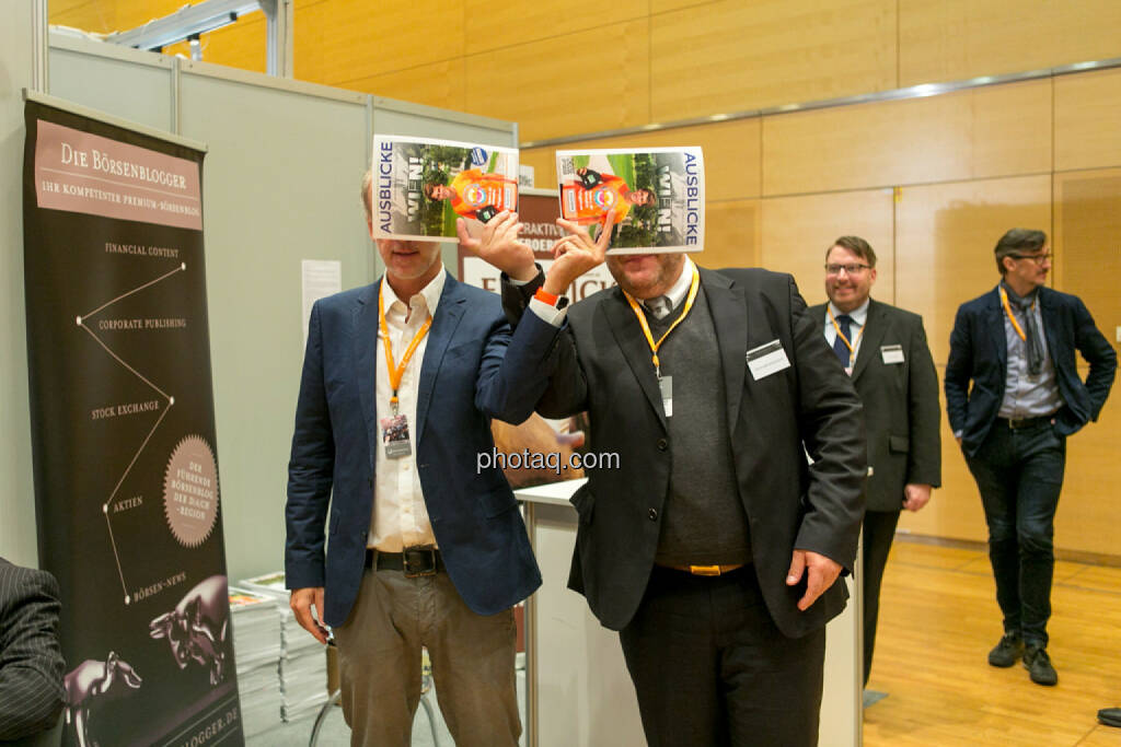 Christian Drastil (BSN), Christoph Scherbaum (Die Börsenblogger), © Martina Draper/photaq (20.10.2016) 