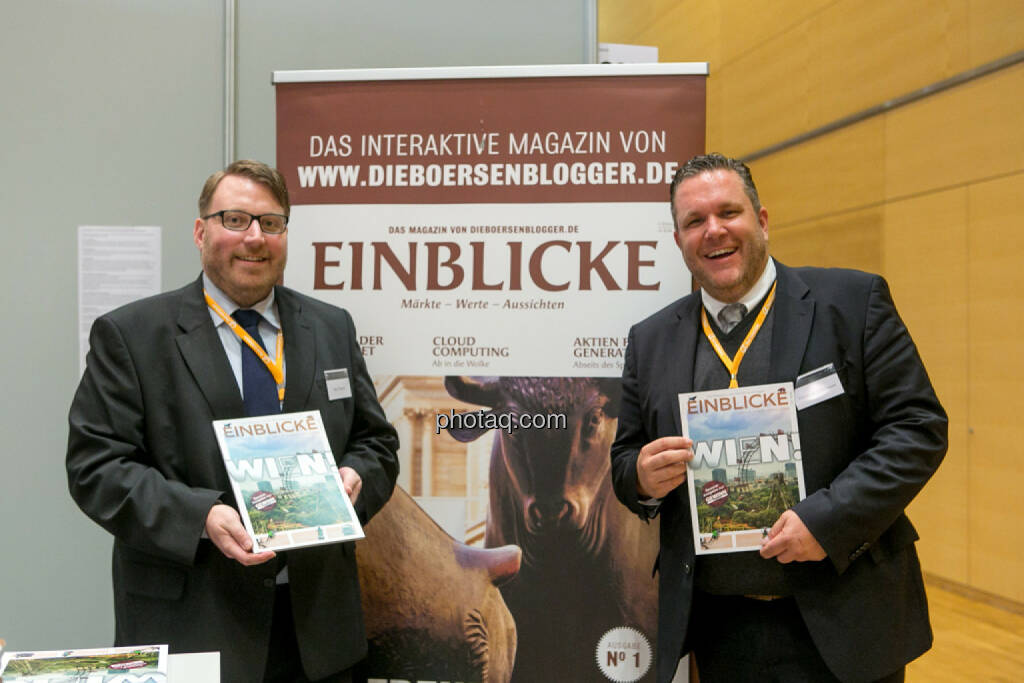 Marc Schmidt, Christoph Scherbaum (Die Börsenblogger), Einblicke, © Martina Draper/photaq (20.10.2016) 