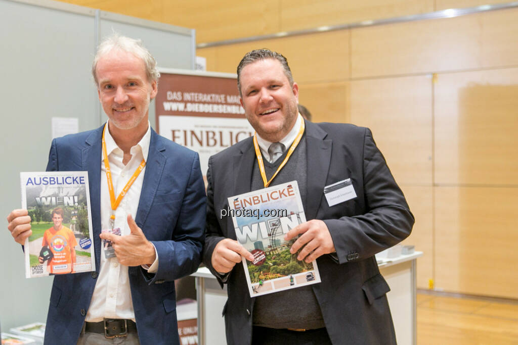 Christian Drastil (BSN), Christoph Scherbaum (Die Börsenblogger), © Martina Draper/photaq (20.10.2016) 