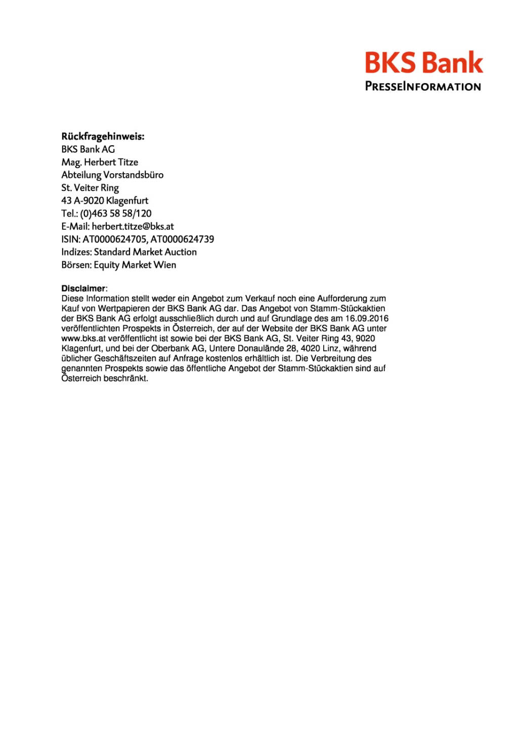 BKS Bank: Kapitalerhöhung erfolgreich abgeschlossen, Seite 2/2, komplettes Dokument unter http://boerse-social.com/static/uploads/file_1920_bks_bank_kapitalerhohung_erfolgreich_abgeschlossen.pdf