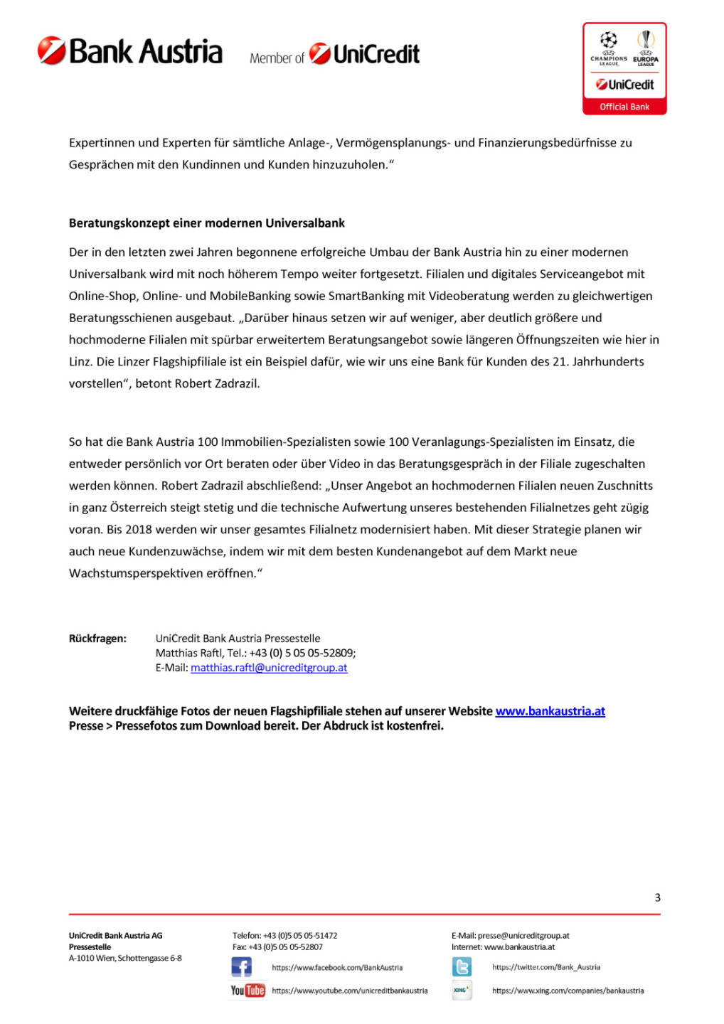 Bank Austria: Eröffnung Flagshipfiliale in Linz, Seite 3/3, komplettes Dokument unter http://boerse-social.com/static/uploads/file_1922_bank_austria_eroffnung_flagshipfiliale_in_linz.pdf