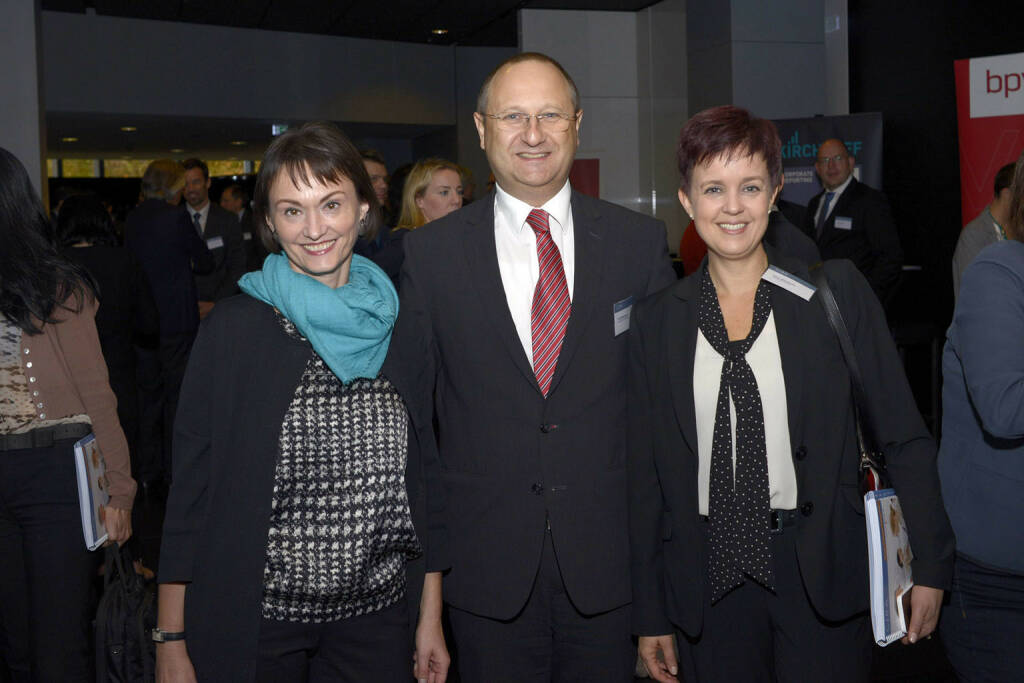 Edith Franc (Wiener Börse), Paul Rettenbacher (Polytec), © C.I.R.A./APA-Fotoservice/Bargad Fotograf/in: Nadine Bargad (23.10.2016) 