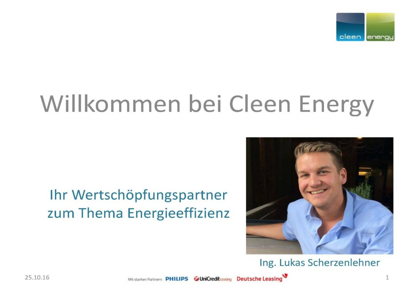 Cleen Energy - Willkommen