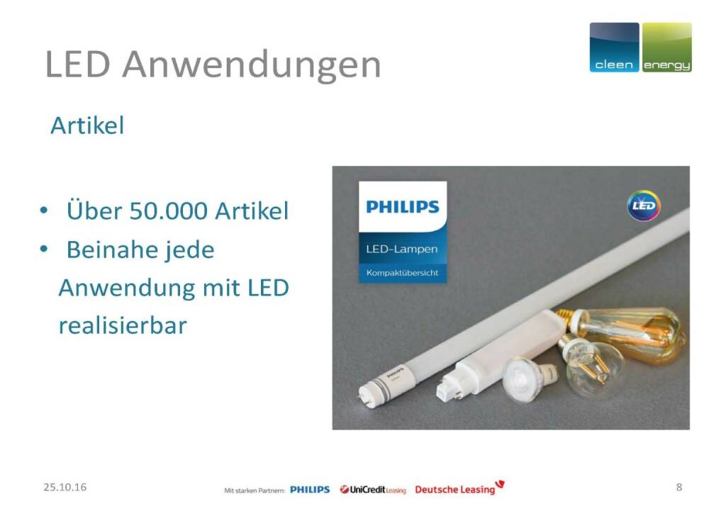 Cleen Energy - LED Anwendungen (25.10.2016) 