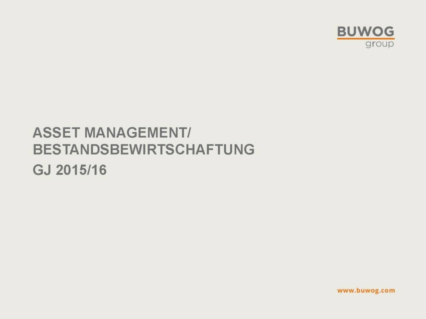 Buwog Group - Asset Management